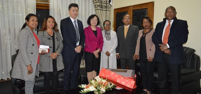 VISITE DE COURTOISIE AU PALAIS DE TSIMBAZAZA