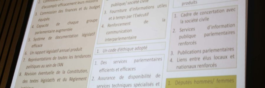 Présentation du « Plan stratégique de développement de l’Assemblée nationale »